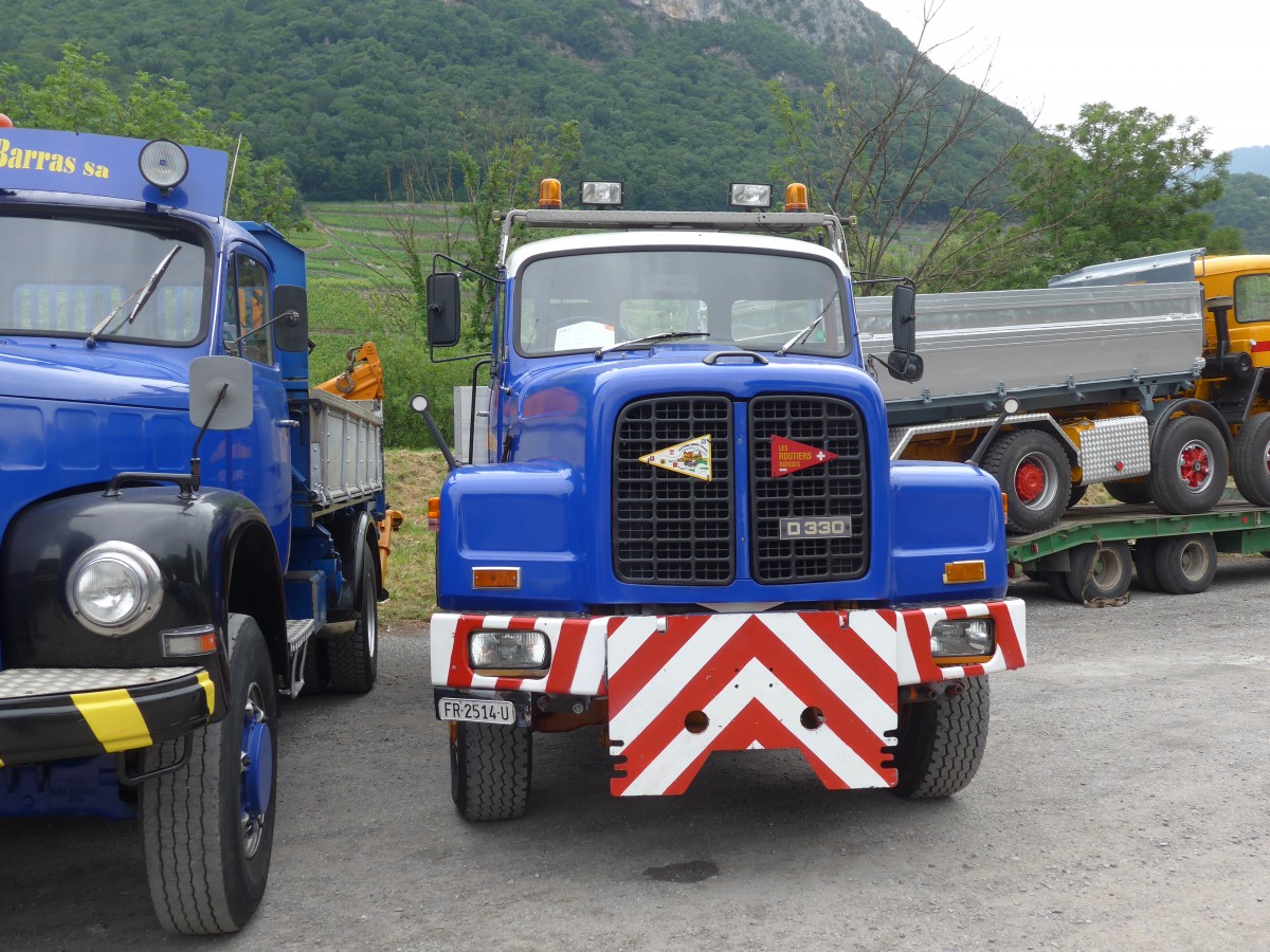 (162'251) - Barras, Martigny - Nr. 44/FR 2514 U - Saurer am 20. Juni 2015 in Aigle, Saurertreffen