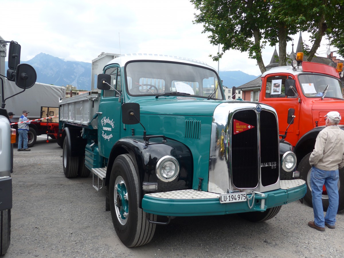 (162'288) - Bertschi, Zofingen - LU 194'975 - Saurer am 20. Juni 2015 in Aigle, Saurertreffen