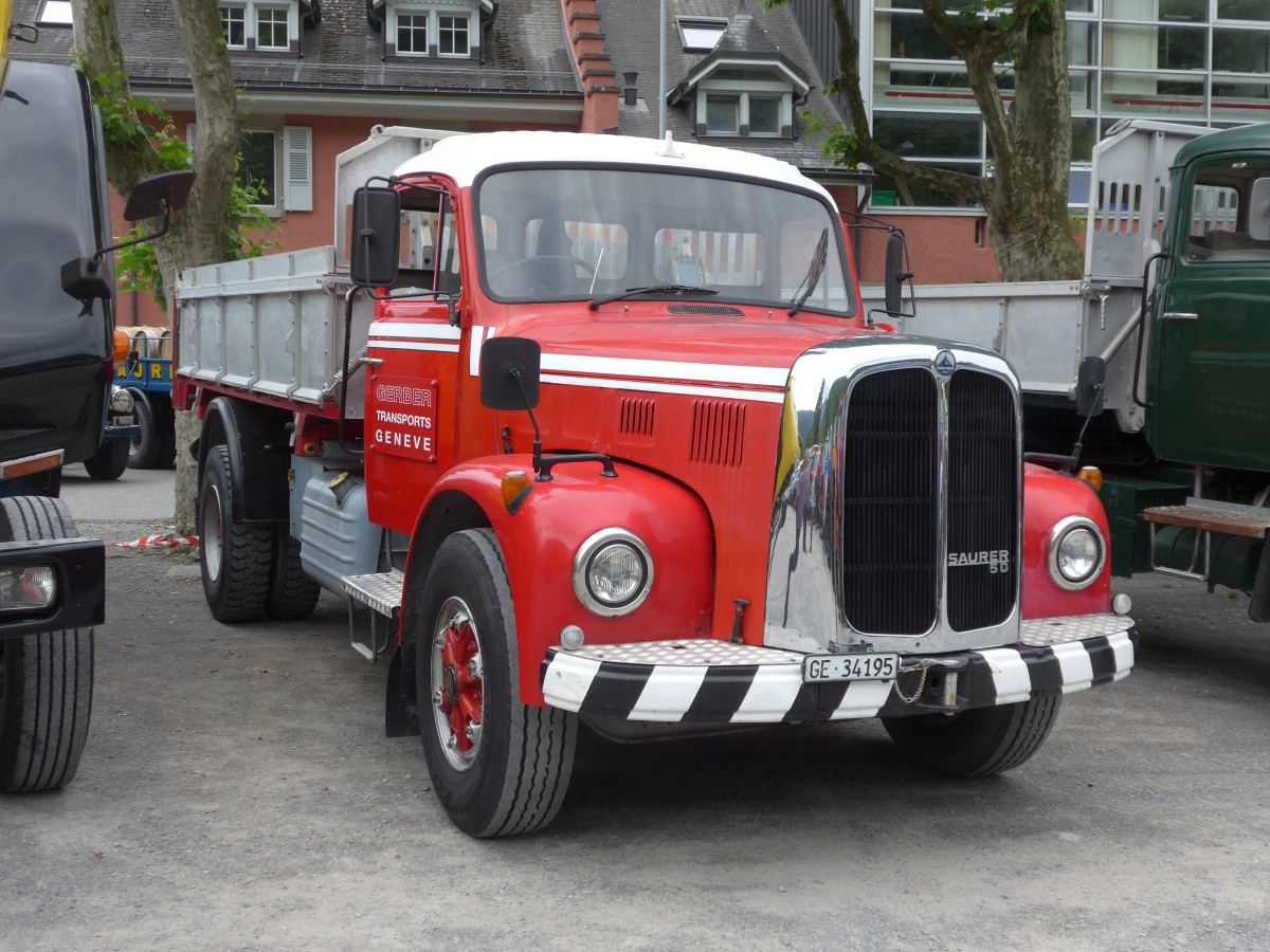 (162'299) - Gerber, Gen�ve - GE 34'195 - Saurer am 20. Juni 2015 in Aigle, Saurertreffen