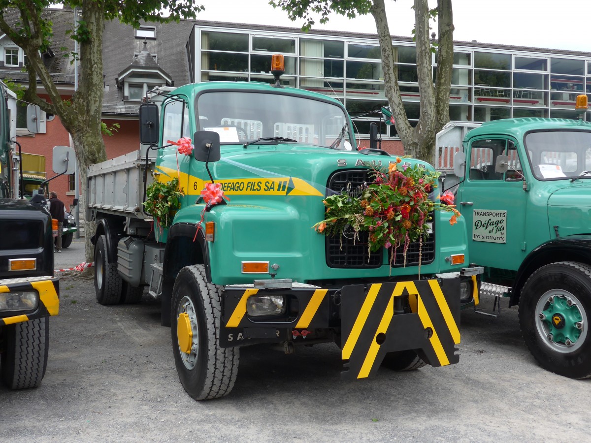 (162'307) - D�fago, Troistorrents - Nr. 6 - Saurer am 20. Juni 2015 in Aigle, Saurertreffen