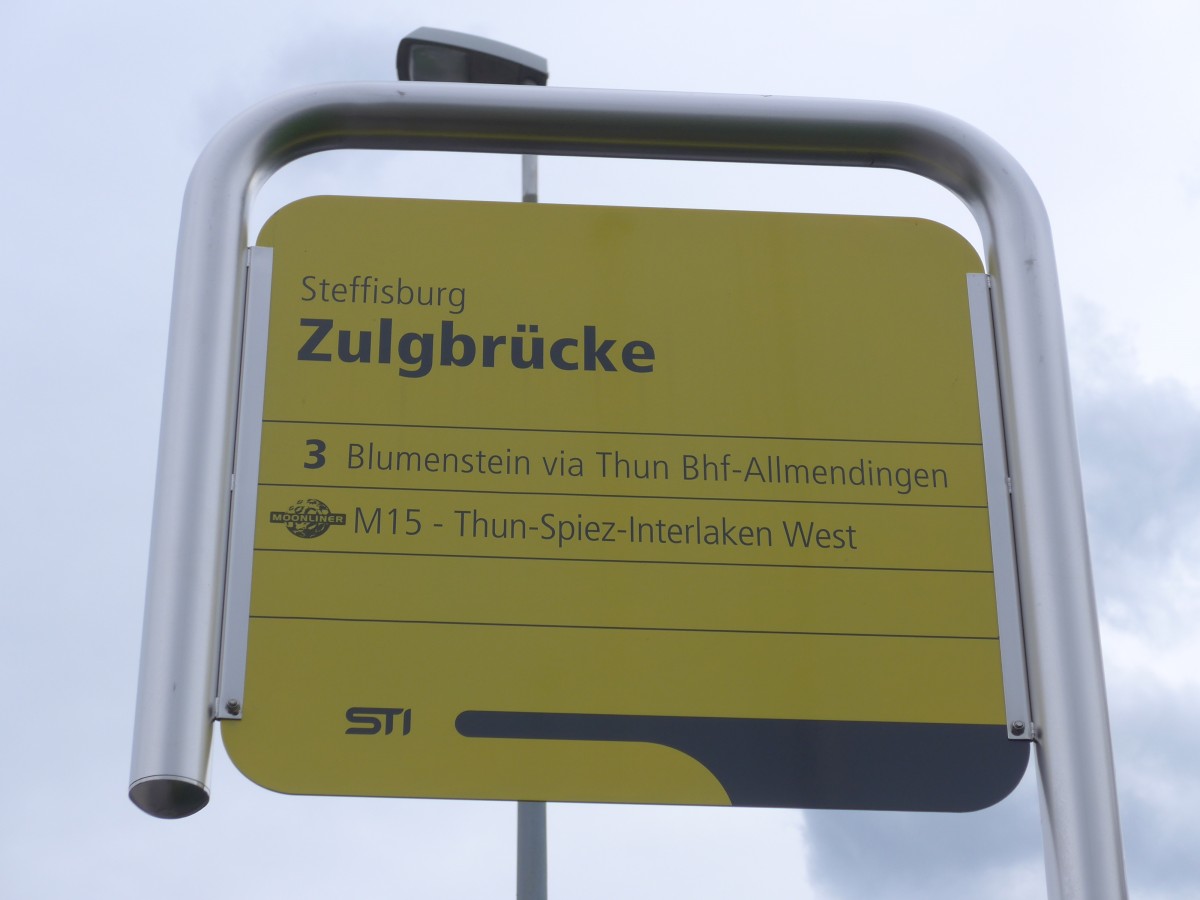 (162'466) - STI-Haltestelle - Steffisburg, Zulgbr�cke - am 22. Juni 2015