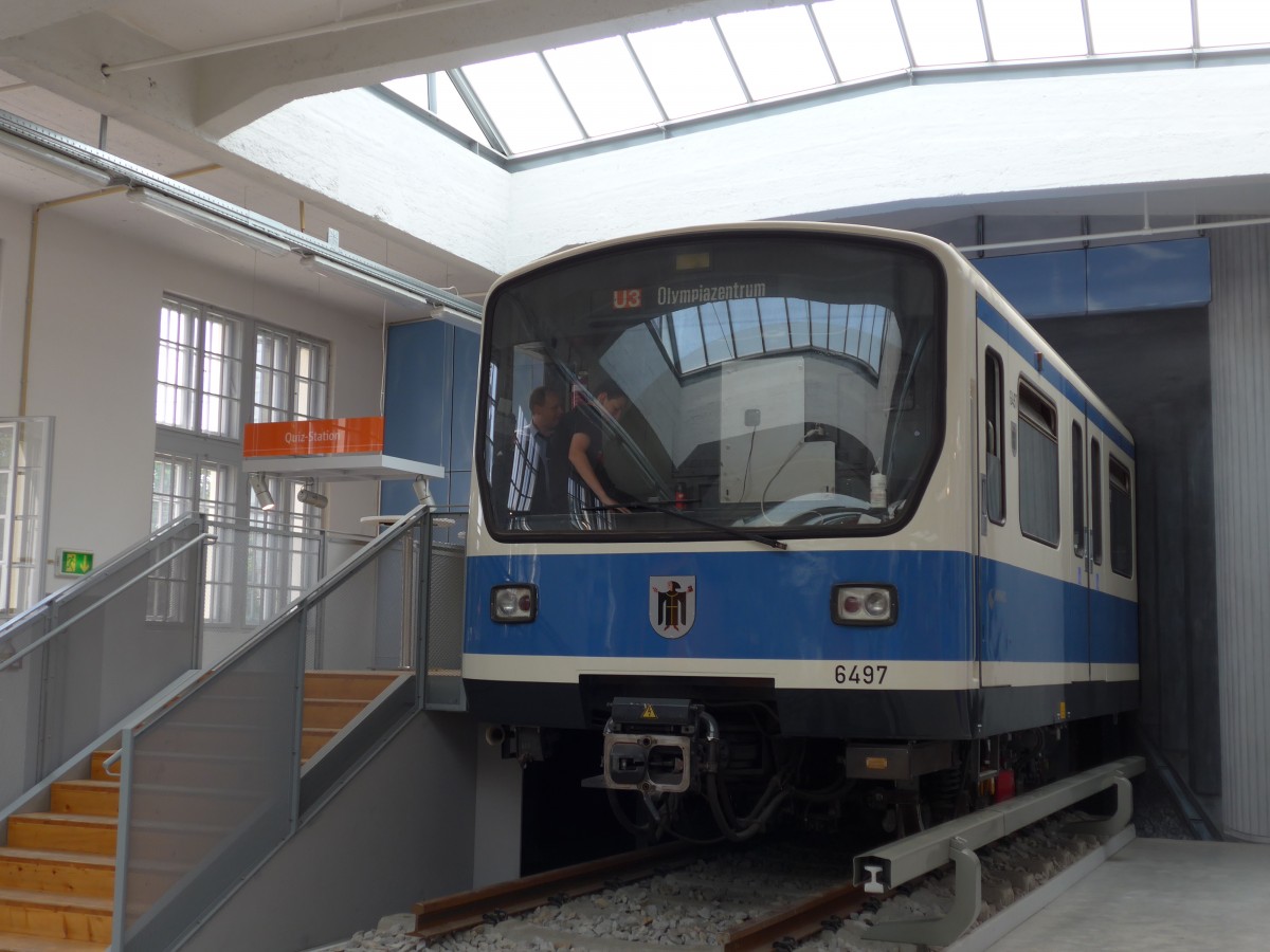 (162'815) - MVG-U-Bahn - Nr. 6497 - am 28. Juni 2015 in M�nchen, MVG-Museum
