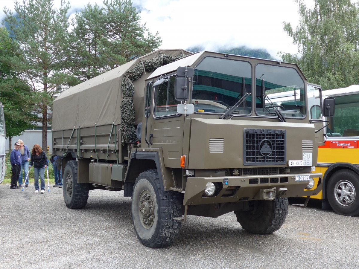 (163'588) - Saurer - AG 6835 - (ex M+32'905) am 16. August 2015 in Schaan, Wohnbustreffen