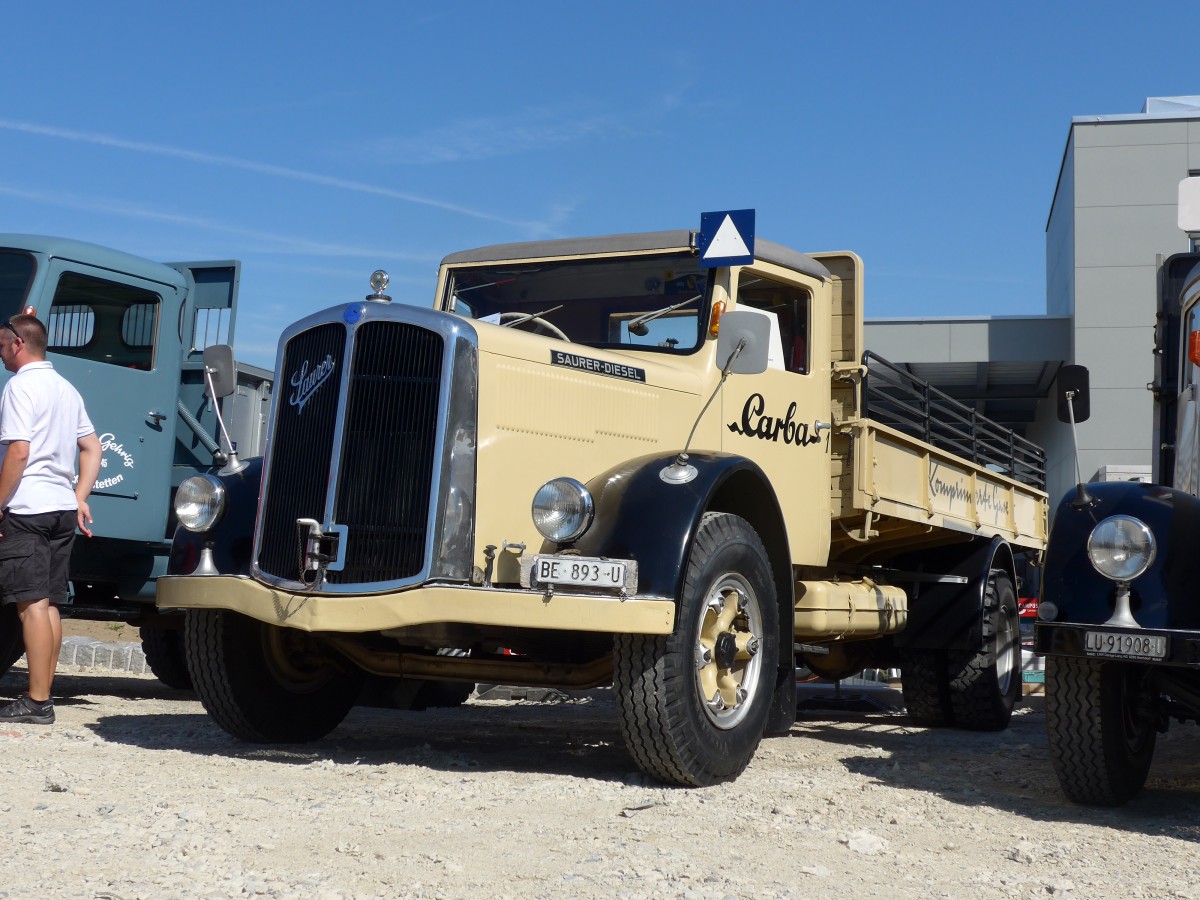 (163'951) - Carba - Nr. 1/BE 893 U - Saurer am 29. August 2015 in Oberkirch, CAMPUS Sursee