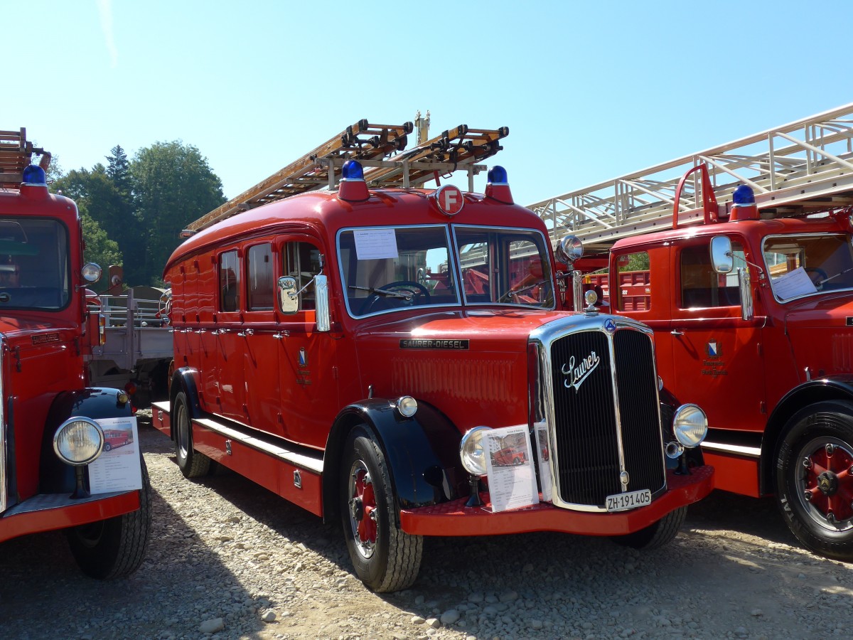(163'973) - Feuerwehr, Z�rich - ZH 191'405 - Saurer am 29. August 2015 in Oberkirch, CAMPUS Sursee