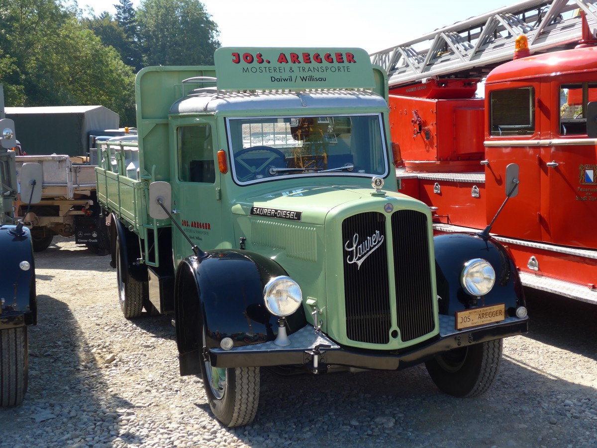 (163'976) - Aregger, Willisau - Saurer am 29. August 2015 in Oberkirch, CAMPUS Sursee