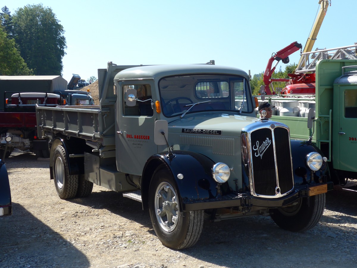 (163'977) - Aregger, Willisau - Saurer am 29. August 2015 in Oberkirch, CAMPUS Sursee