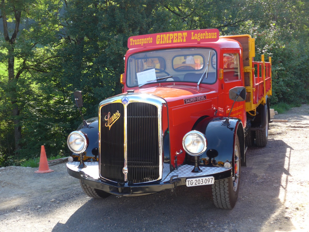 (163'978) - Gimpert, Gossau - TG 203'097 - Saurer am 29. August 2015 in Oberkirch, CAMPUS Sursee
