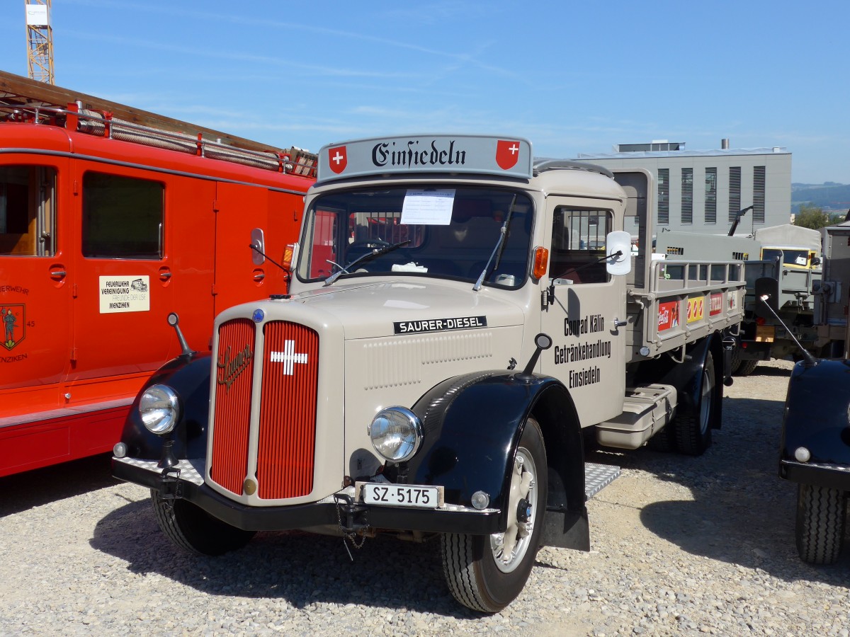 (163'981) - K�lin, Einsiedeln - SZ 5175 - Saurer am 29. August 2015 in Oberkirch, CAMPUS Sursee