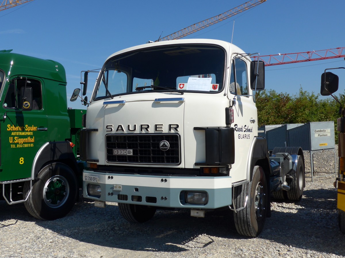(163'997) - Schmid, Glarus - SZ 200'091 - Saurer am 29. August 2015 in Oberkirch, CAMPUS Sursee