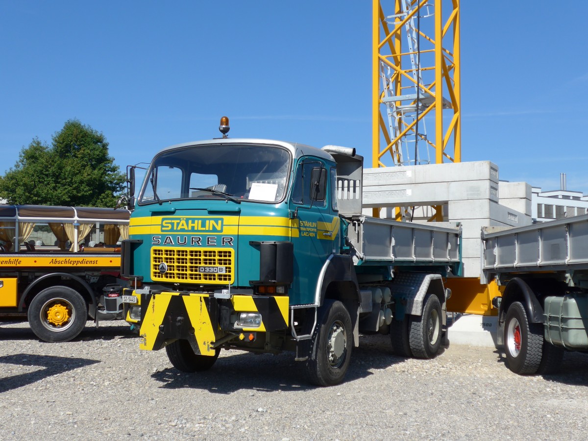 (164'002) - St�hlin, Lachen - SZ 5443 - Saurer am 29. August 2015 in Oberkirch, CAMPUS Sursee