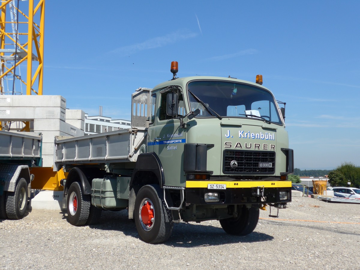 (164'003) - Krienb�hl, Sattel - SZ 5314 - Saurer am 29. August 2015 in Oberkirch, CAMPUS Sursee