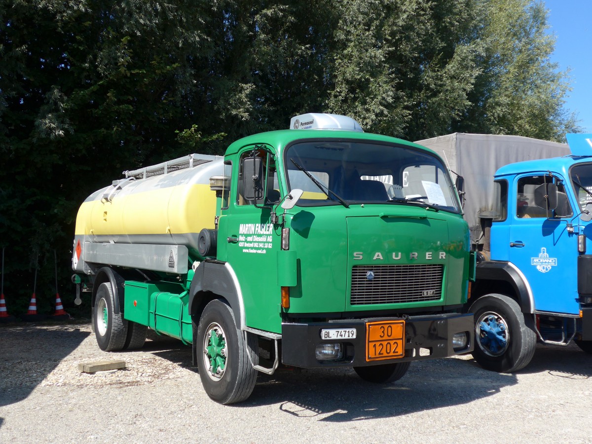 (164'019) - Fasler, Bretzwil - BL 74'719 - Saurer am 29. August 2015 in Oberkirch, CAMPUS Sursee
