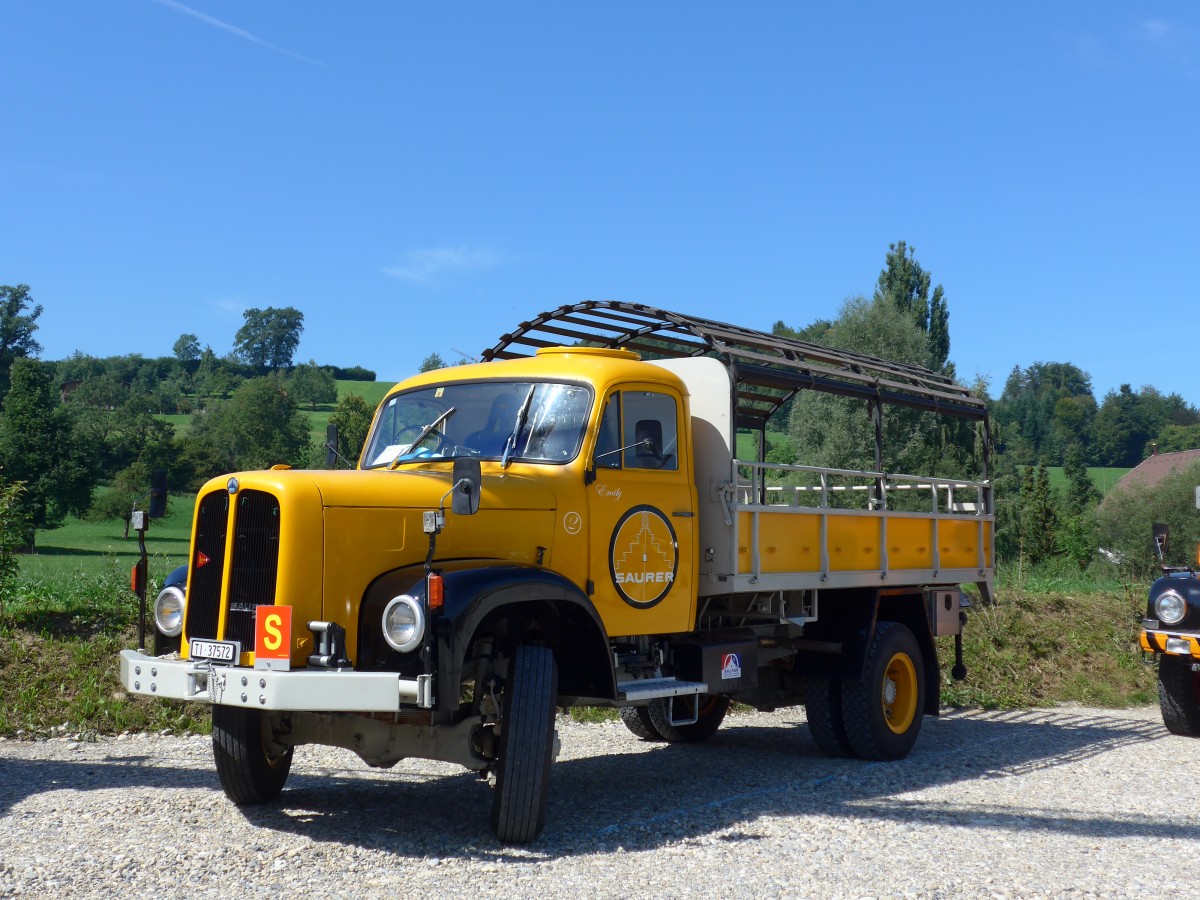 (164'028) - Saurer - Nr. 2/TI 37'572 - am 29. August 2015 in Oberkirch, CAMPUS Sursee