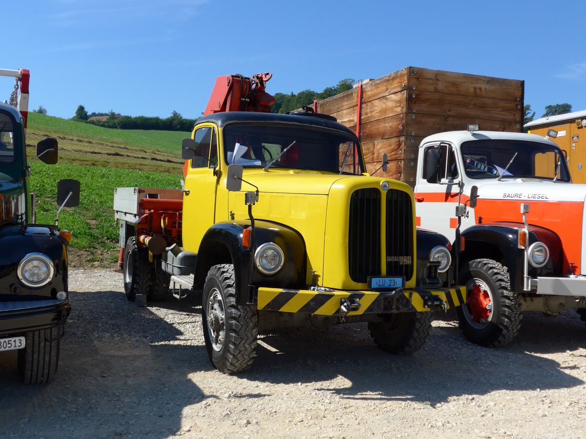 (164'039) - Saurer - LU 23 - am 29. August 2015 in Oberkirch, CAMPUS Sursee
