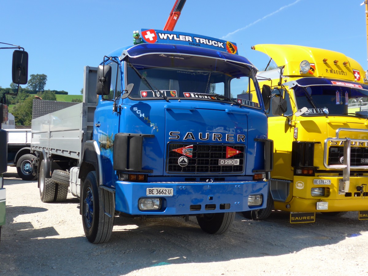 (164'079) - Wyler, Thun - BE 3662 U - Saurer am 29. August 2015 in Oberkirch, CAMPUS Sursee