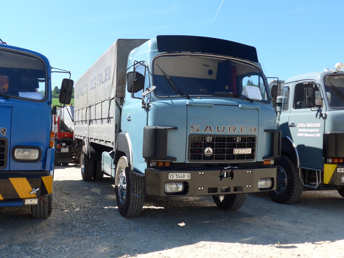 (164'091) - Bertholjotti, Stalden - VS 1440 U - Saurer am 29. August 2015 in Oberkirch, CAMPUS Sursee