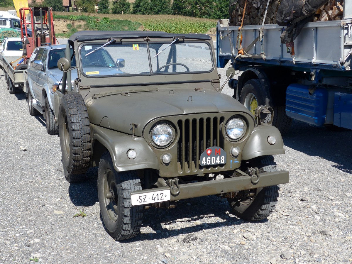 (164'120) - Willys - SZ 412 - (ex M+46'048) am 29. August 2015 in Oberkirch, CAMPUS Sursee