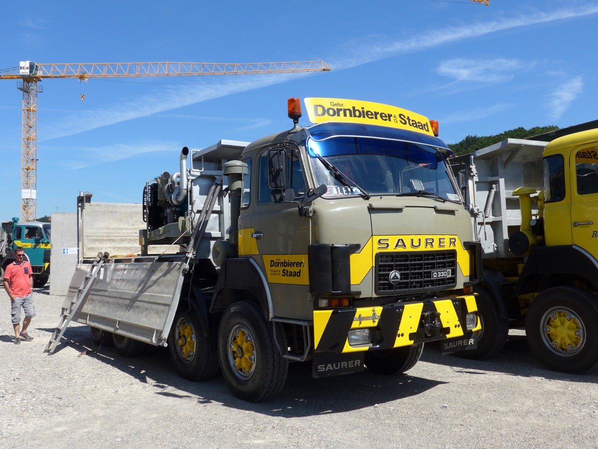 (164'191) - Dornbierer, Staad - SG 27'089 U - Saurer am 29. August 2015 in Oberkirch, CAMPUS Sursee