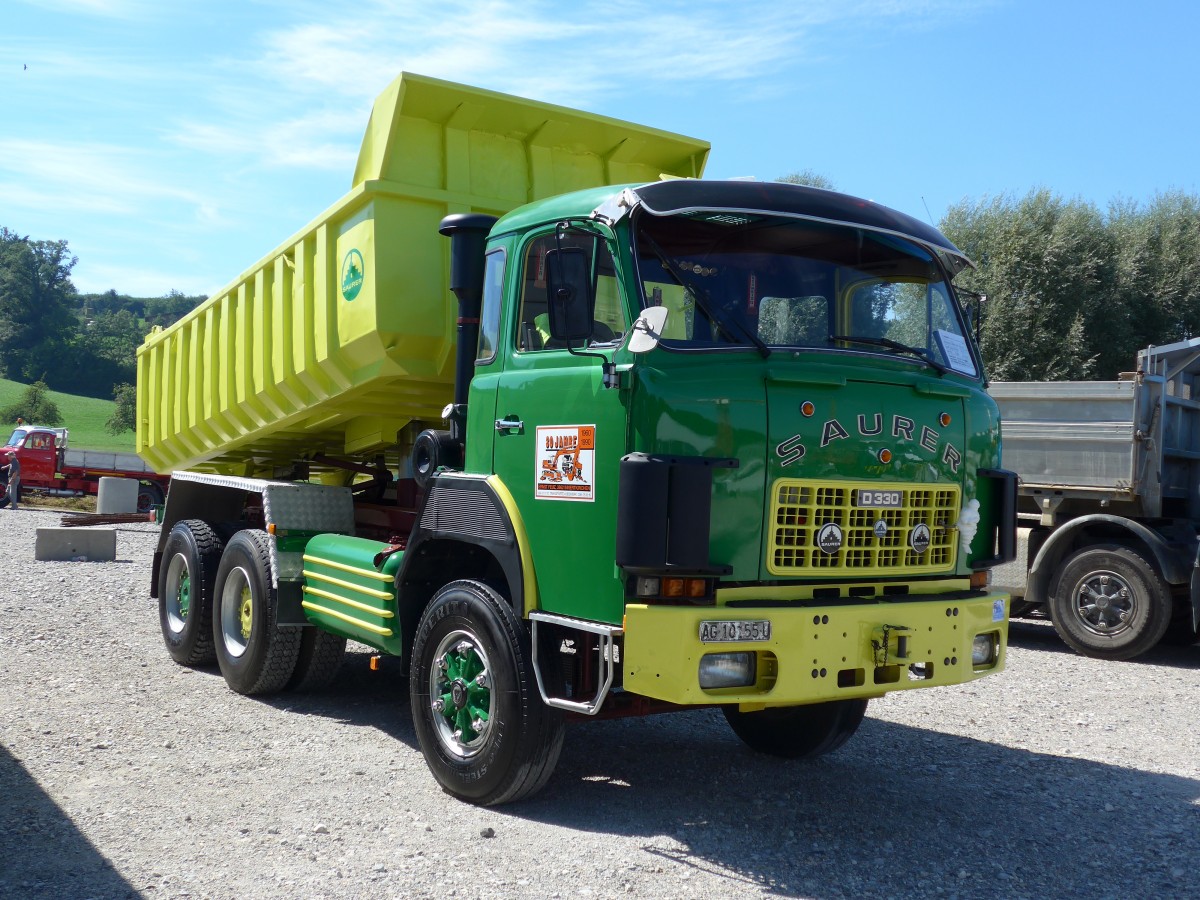(164'201) - Feuz, Innertkirchen - AG 10'155 U - Saurer am 29. August 2015 in Oberkirch, CAMPUS Sursee