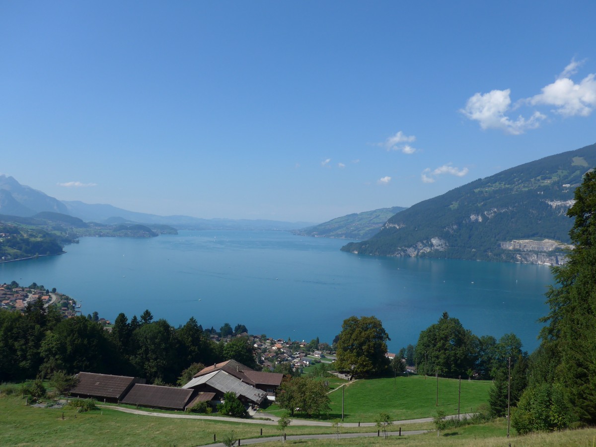 (164'285) - Der Thunersee am 30. August 2015 von der Meielisalp ob Leissigen aus
