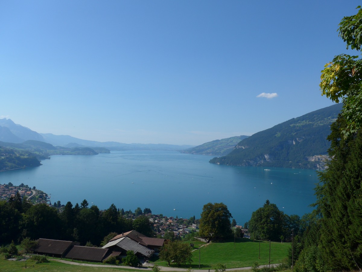 (164'289) - Der Thunersee am 30. August 2015 von der Meielisalp ob Leissigen aus