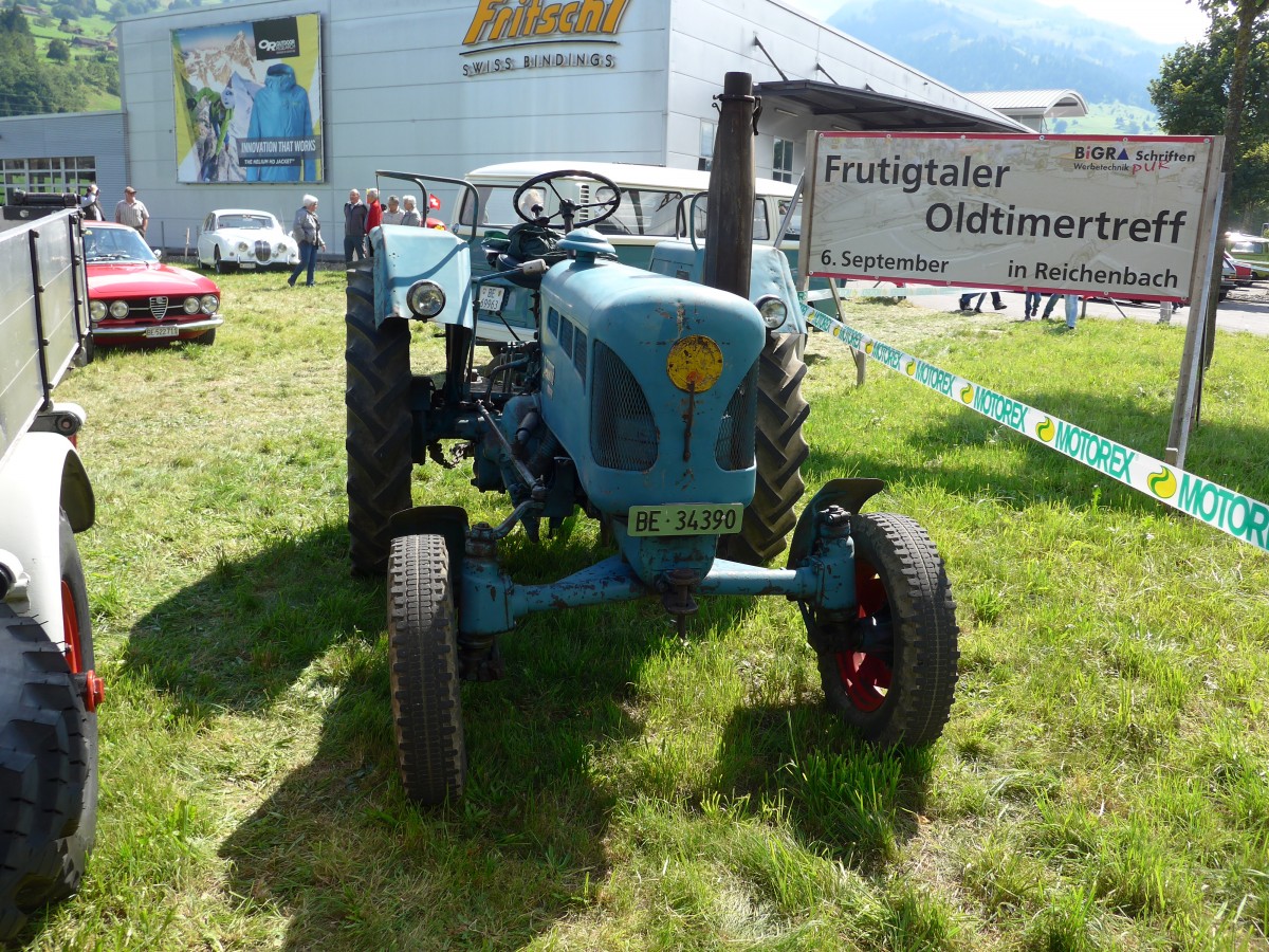 (164'516) - Lanz Bulldog - BE 34'390 - am 6. September 2015 in Reichenbach