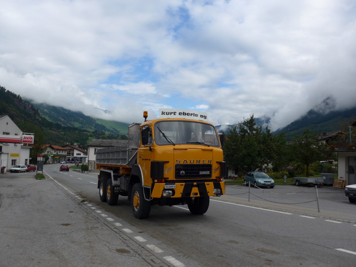 (165'275) - Eberle, Freidorf - TG 2605 U - Saurer am 19. September 2015 in Andeer, Tgavugl