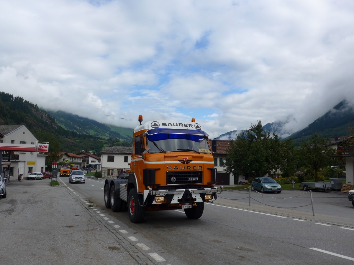 (165'292) - Tschudy, Chur - SG 27'553 U - Saurer am 19. September 2015 in Andeer, Tgavugl