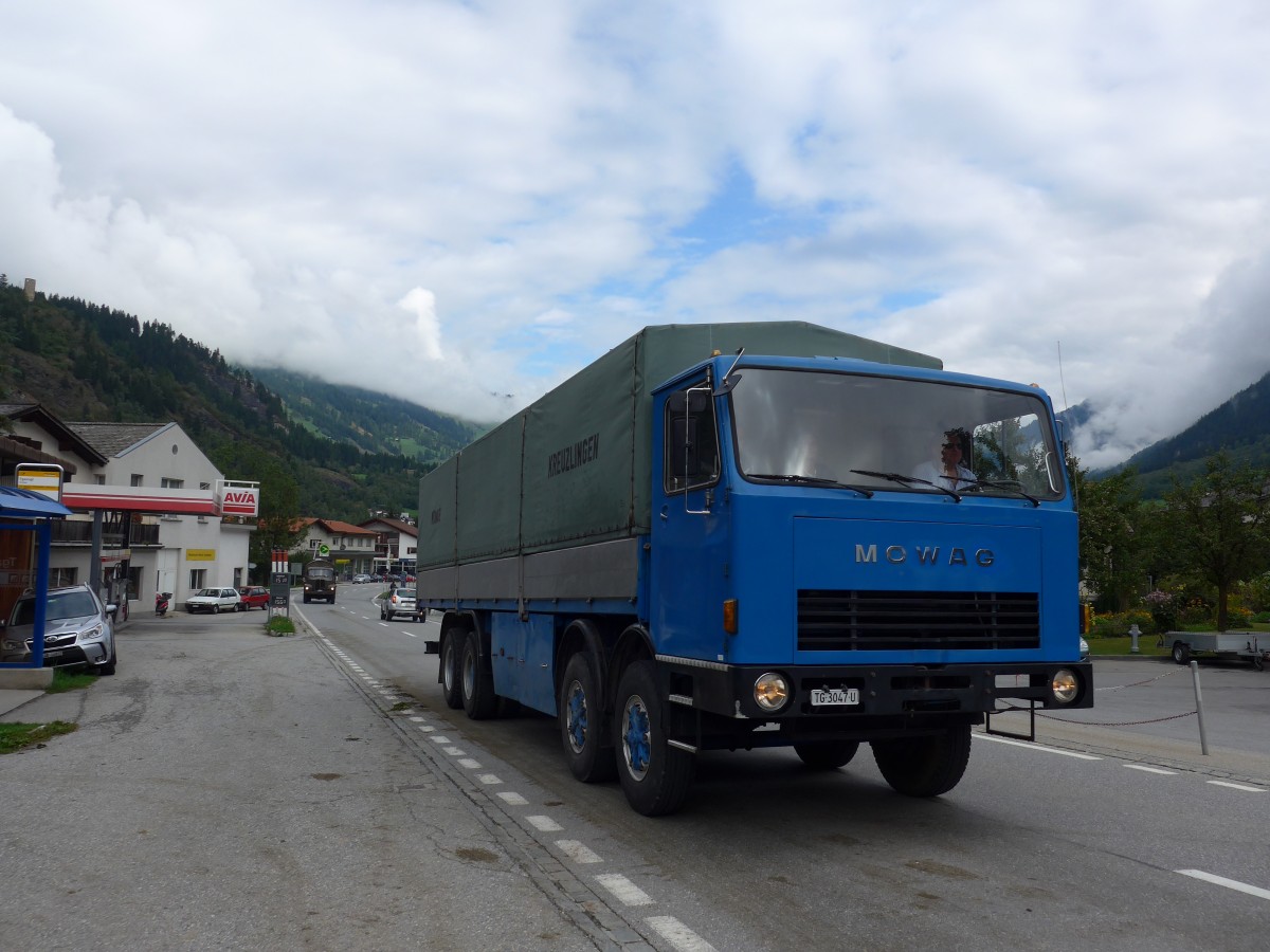 (165'311) - Mowag, Kreuzlingen - TG 3047 U - am 19. September 2015 in Andeer, Tgavugl