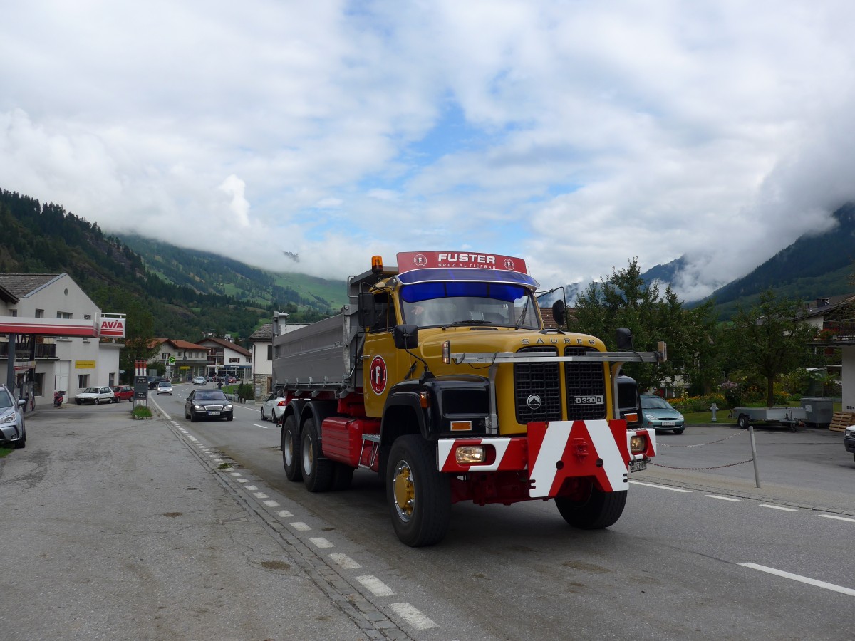 (165'314) - Fuster, Thal - SG 27'398 U - Saurer am 19. September 2015 in Andeer, Tgavugl