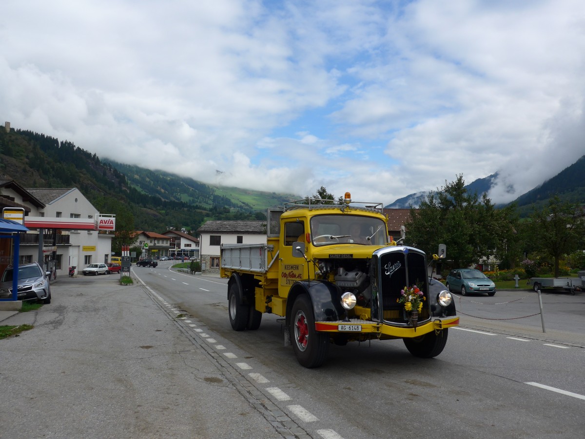 (165'318) - Notter, Stetten - Nr. 38/AG 6148 - Saurer am 19. September 2015 in Andeer, Tgavugl