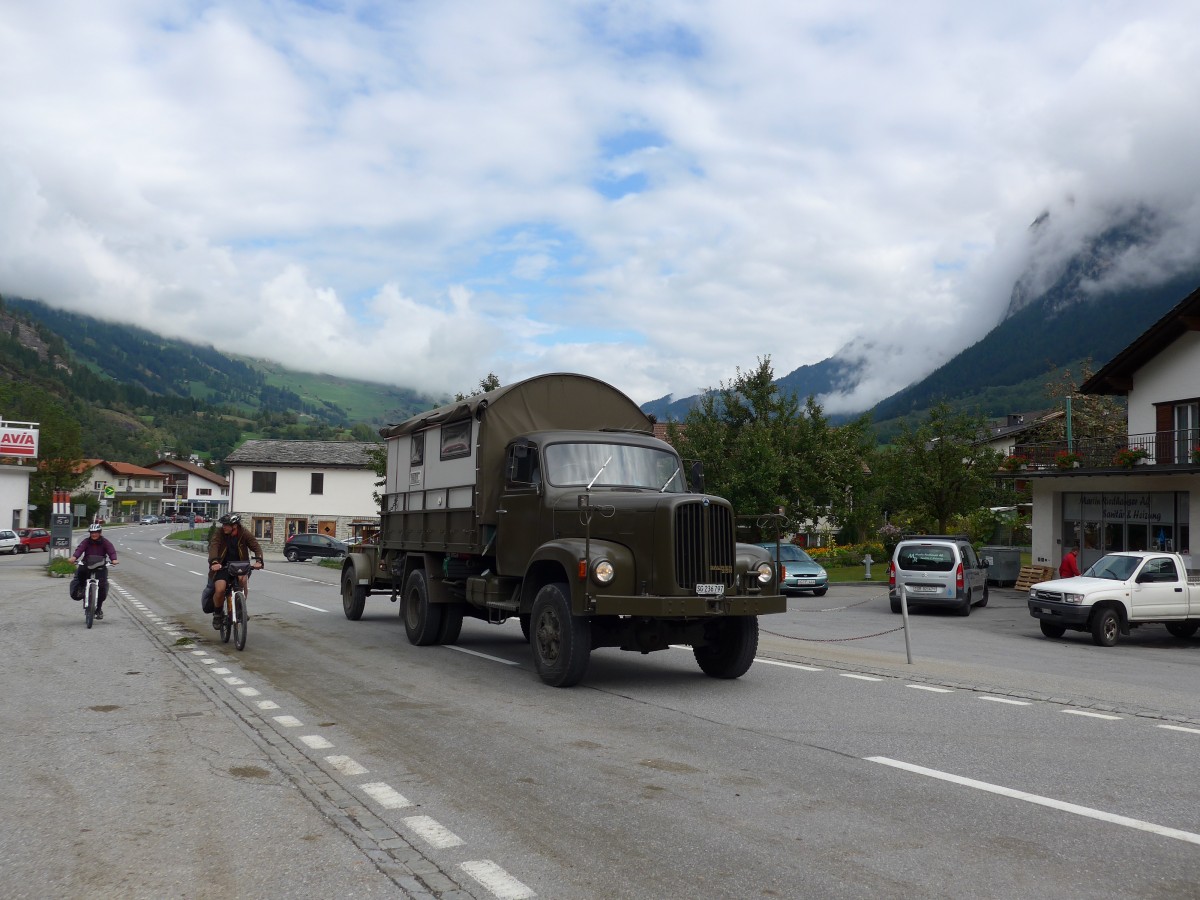 (165'324) - Saurer - SG 236'797 - am 19. September 2015 in Andeer, Tgavugl