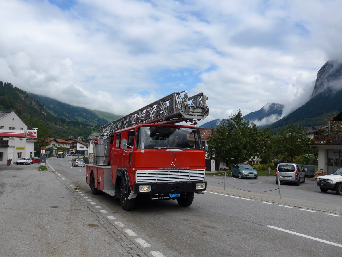 (165'343) - Magirus-Deutz - SG 3855 - am 19. September 2015 in Andeer, Tgavugl