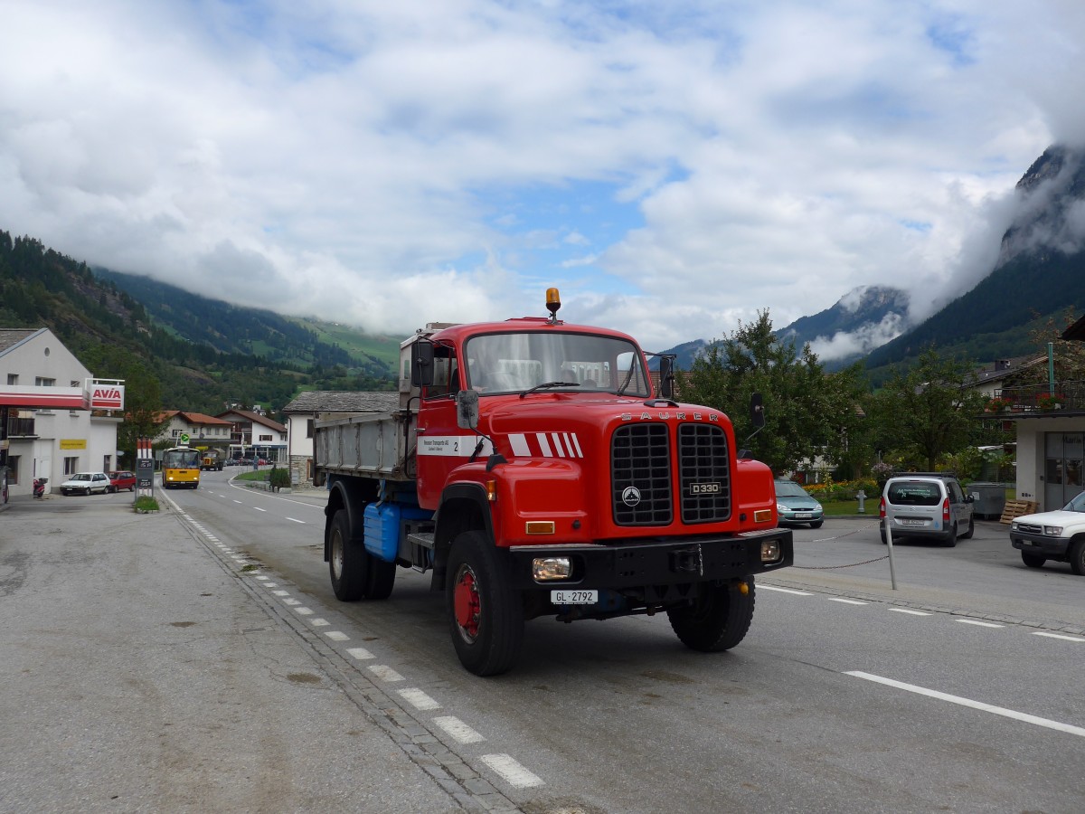 (165'349) - Reusser, Zuchwil - Nr. 2/GL 2792 - Saurer am 19. September 2015 in Andeer, Tgavugl