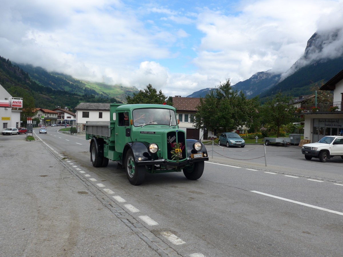 (165'363) - Saurer - SG 211'963 - am 19. September 2015 in Andeer, Tgavugl
