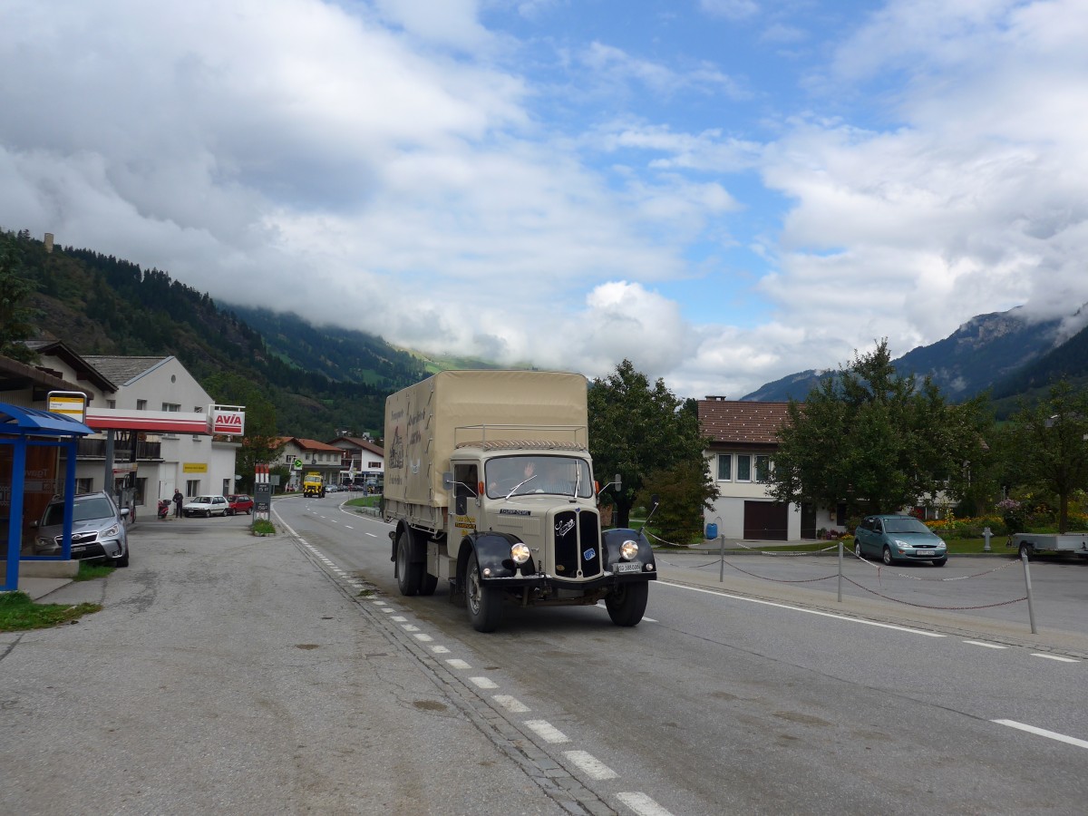 (165'366) - B�rtsch, Mels - SG 388'008 - Saurer am 19. September 2015 in Andeer, Tgavugl