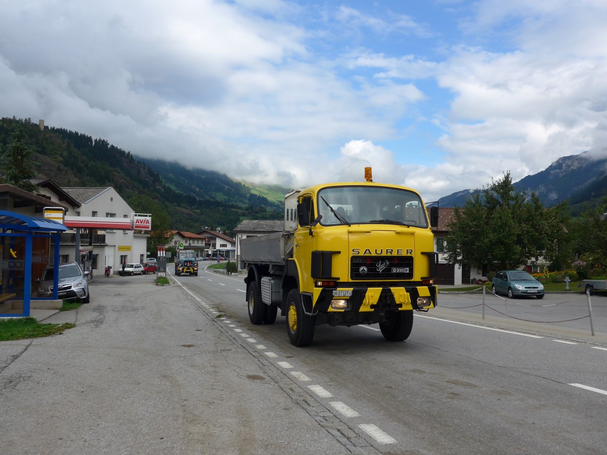 (165'367) - Saurer - SG 27'127 U - am 19. September 2015 in Andeer, Tgavugl