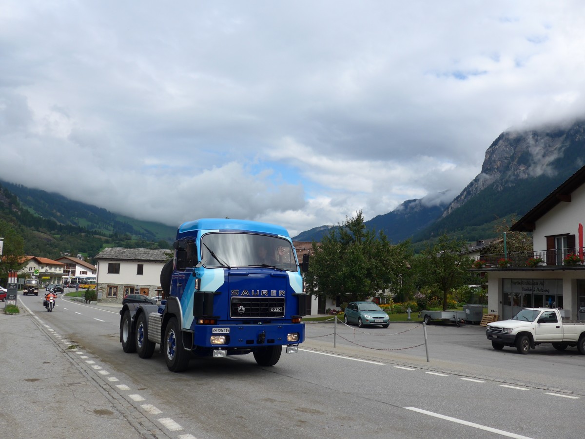 (165'409) - Saurer - ZH 725'619 - am 19. September 2015 in Andeer, Tgavugl