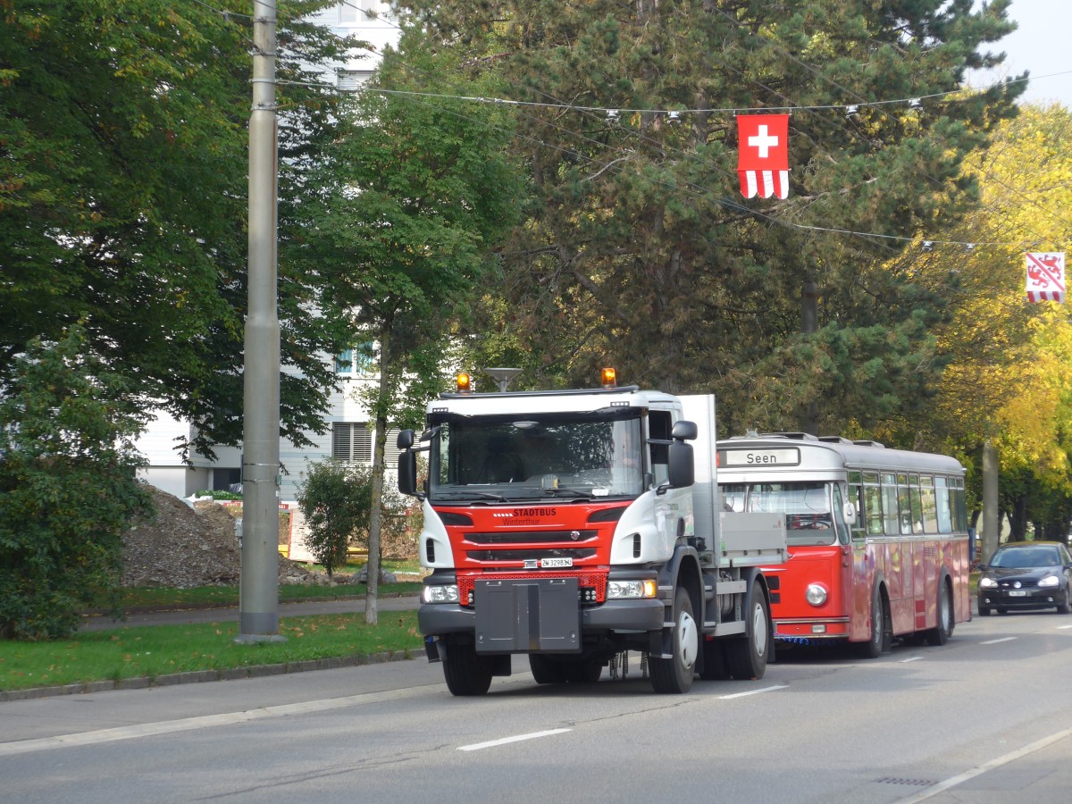 (165'860) - SW Winterthur - ZH 32'981 U - Scania am 26. September 2015 in Winterthur, Depot Gr�zefeld