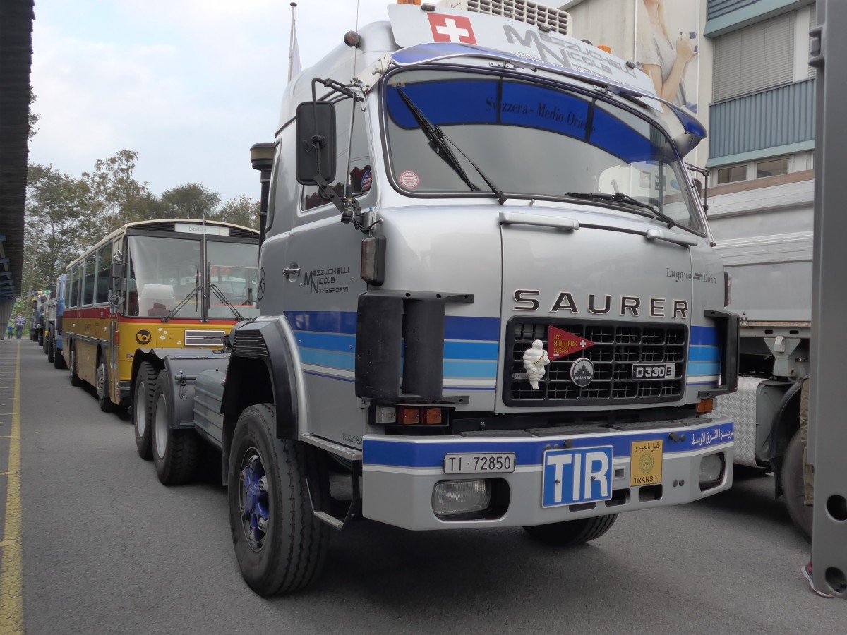 (166'094) - Mazzuchelli, Lugano - Nr. 358/TI 72'850 - Saurer am 10. Oktober 2015 in Sch�nis, Bicoareal