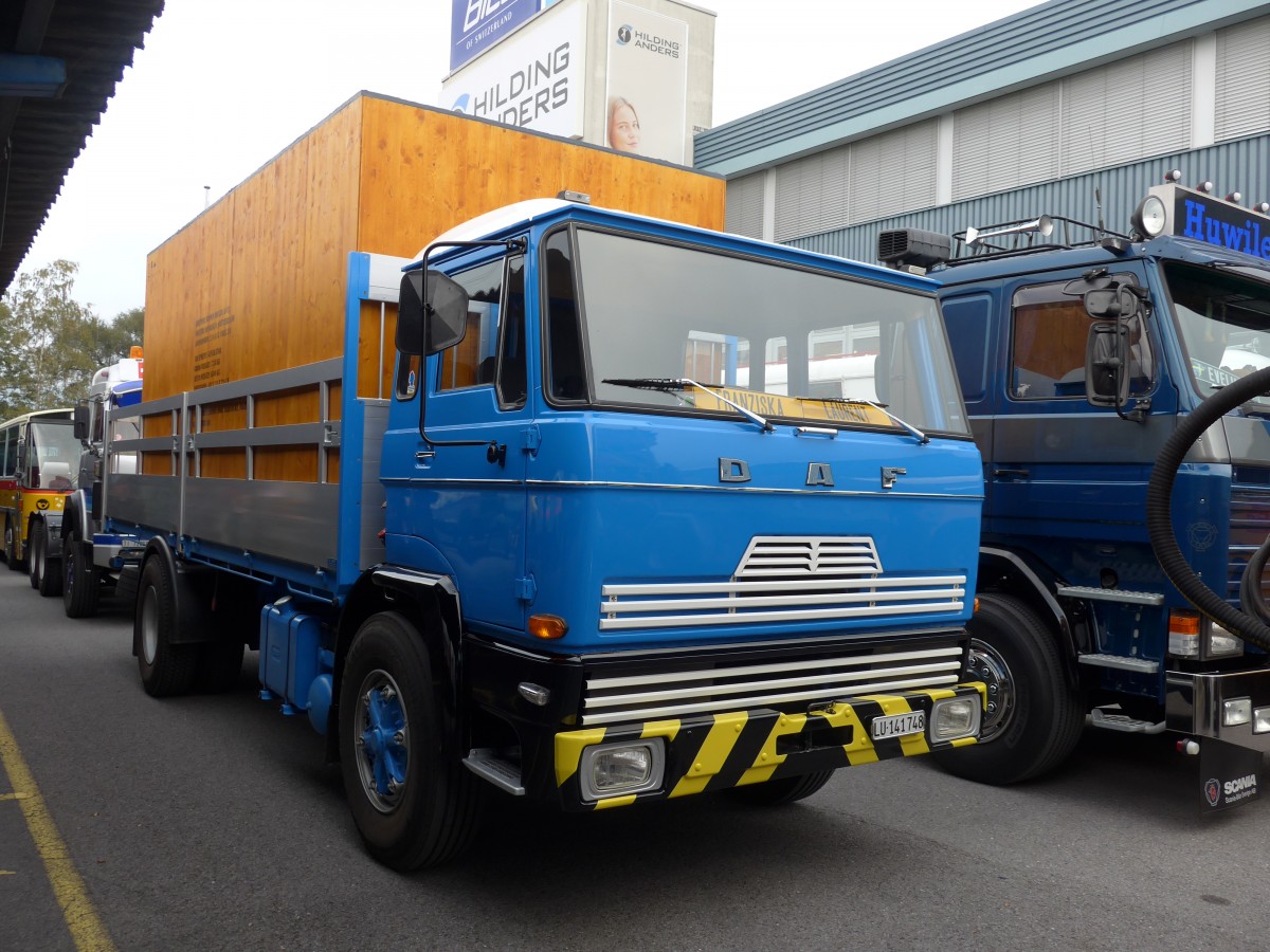 (166'095) - DAF - LU 141'748 - am 10. Oktober 2015 in Sch�nis, Bicoareal