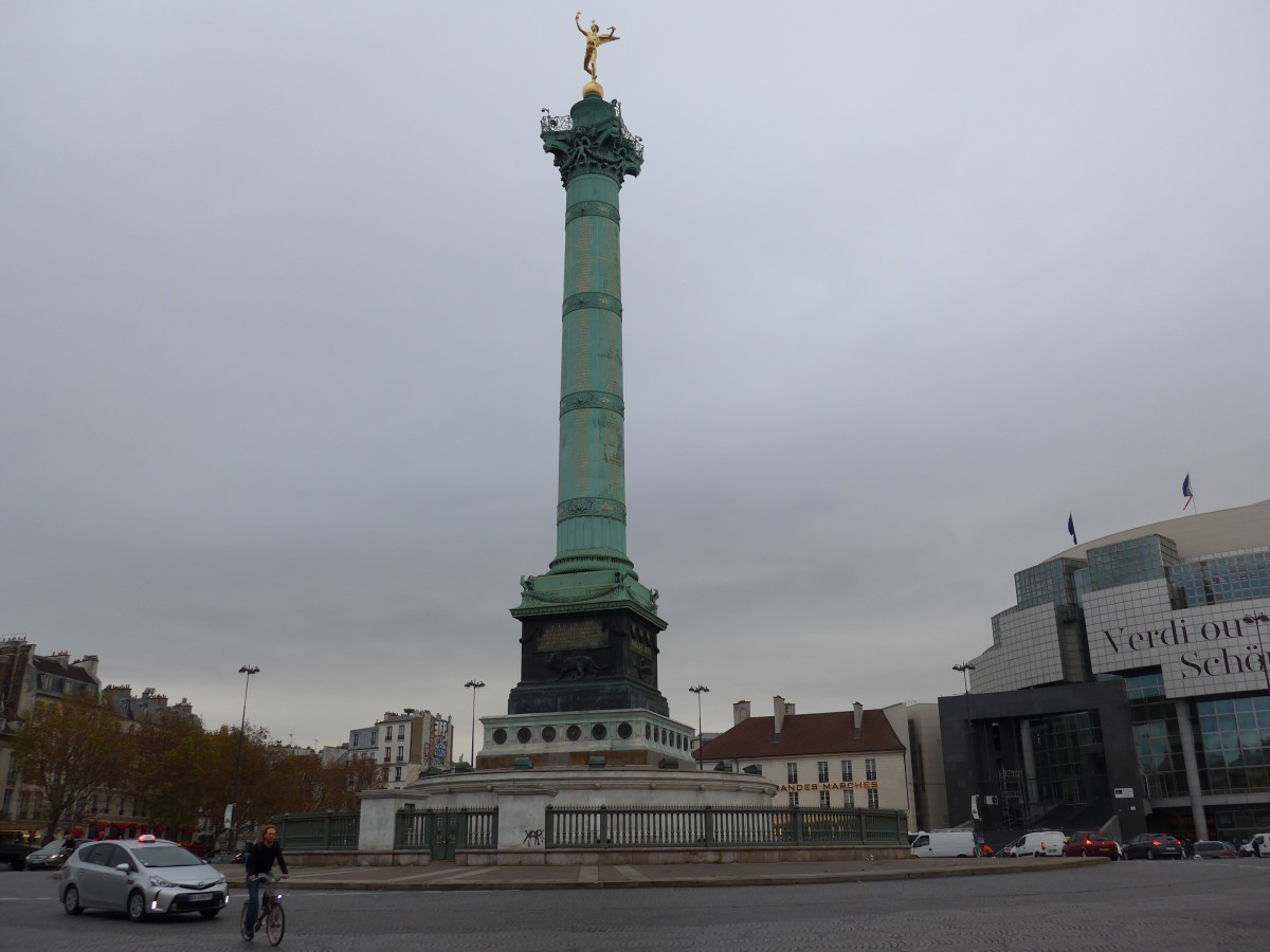 (166'778) - Die Julis�ule auf dem Place de la Bastille am 16. November 2015 in Paris