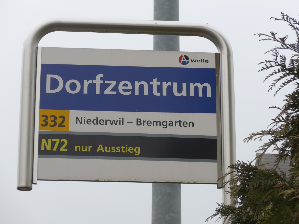 (168'137) - A-welle-Haltestelle - T�gerig, Dorfzentrum - am 30. Dezember 2015