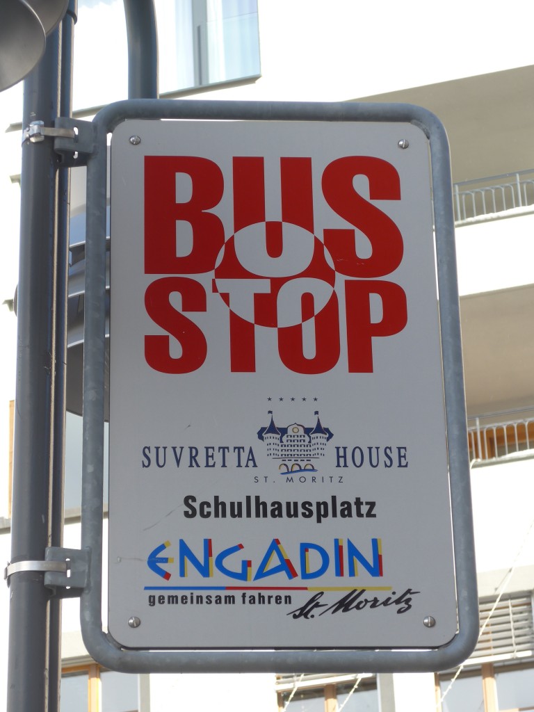 (168'515) - SBC-Haltestelle - St. Moritz, Schulhausplatz - am 23. Januar 2016