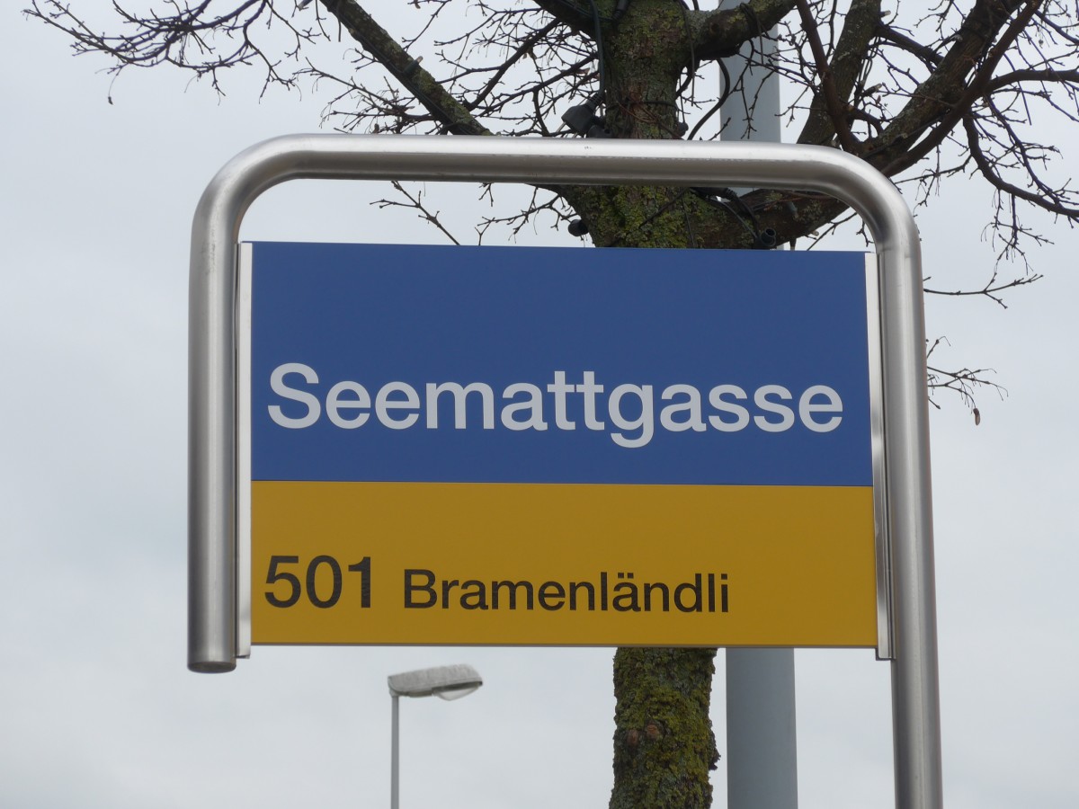 (168'880) - PostAuto-Haltestelle - B�lach, Seemattgasse - am 24. Februar 2016