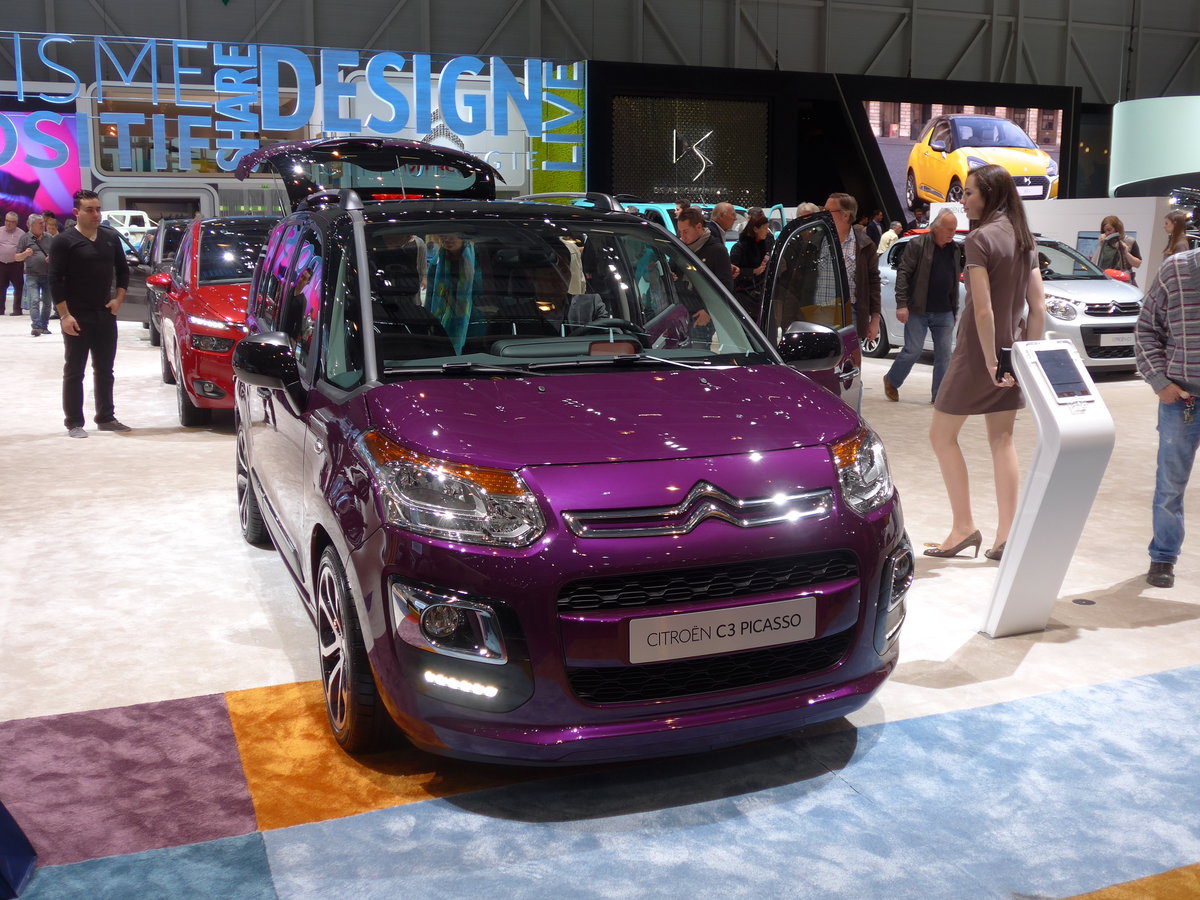 (169'175) - Citro�n C3 Picasso am 7. M�rz 2016 im Autosalon Genf