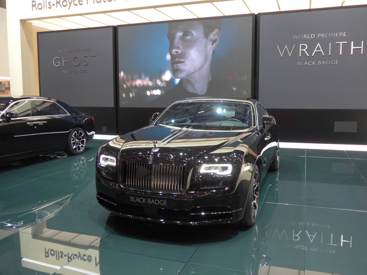 (169'178) - Rolls-Royce Black Badge am 7. M�rz 2016 im Autosalon Genf