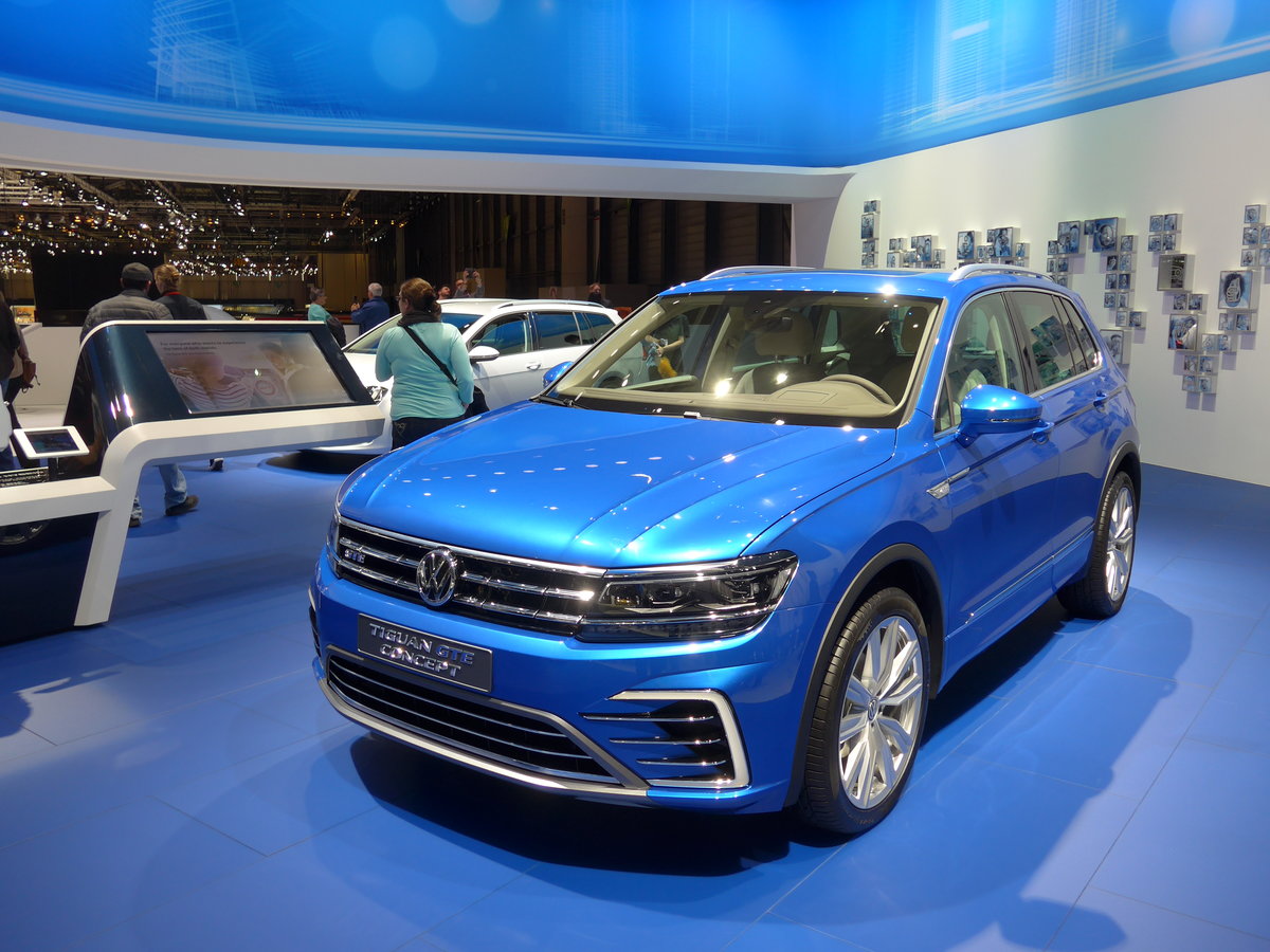 (169'184) - VW Tiguan GTE Concept am 7. M�rz 2016 im Autosalon Genf