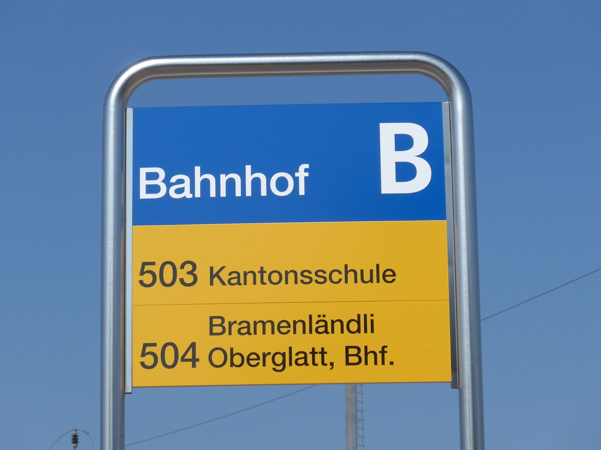 (169'308) - PostAuto-Haltestelle - B�lach, Bahnhof - am 19. M�rz 2016